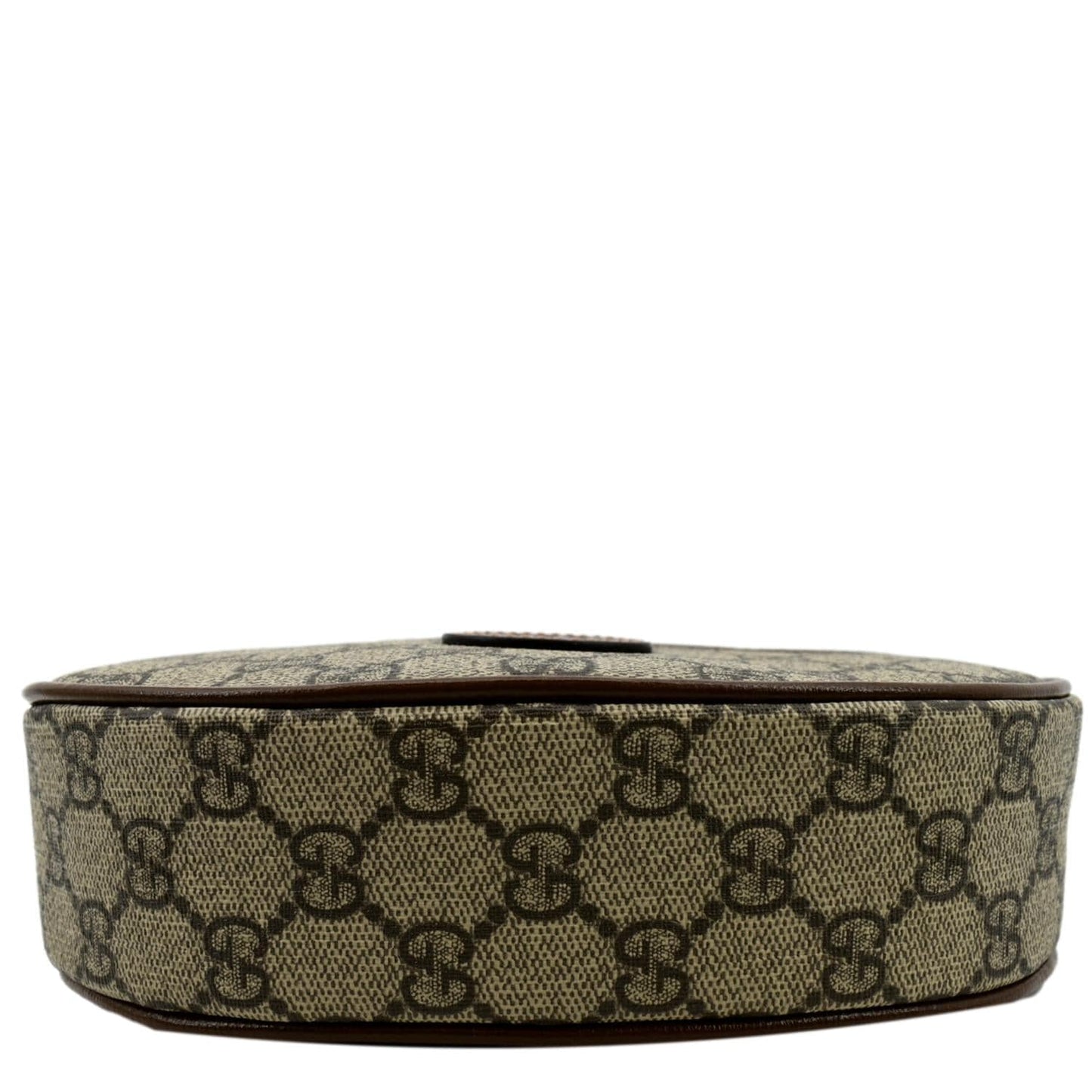 GUCCI Half Moon Mini GG Supreme Canvas Crossbody Bag Beige 726843