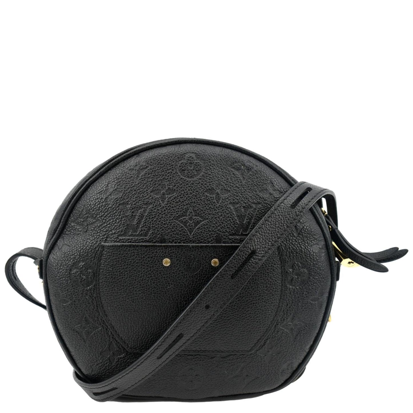 LOUIS VUITTON Boite Chapeau Souple MM Monogram Empreinte Shoulder Bag Black