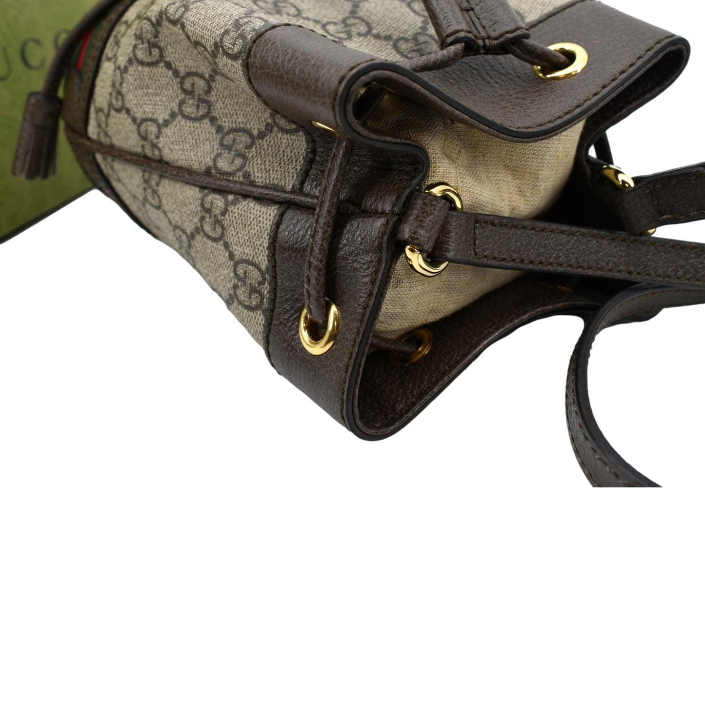 GUCCI Ophidia Small GG Canvas Bucket Bag Beige 550620