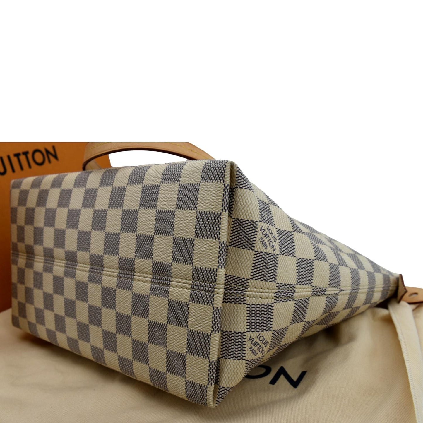 LOUIS VUITTON Iena PM Damier Azur Shoulder Bag White