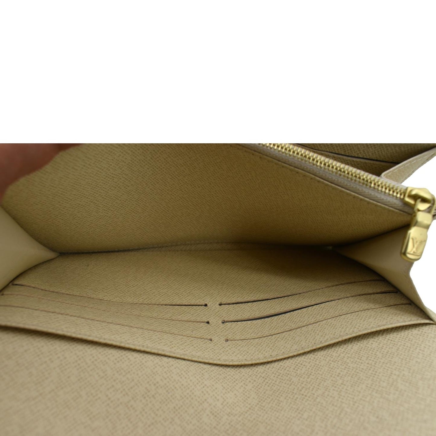 LOUIS VUITTON Damier Azur Sarah Wallet White