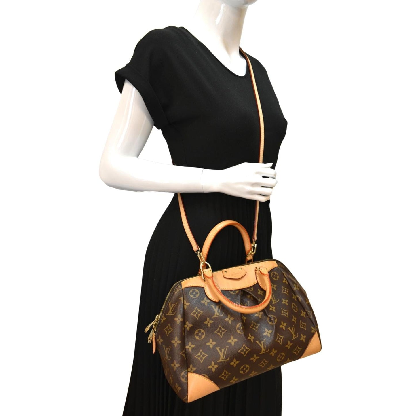 LOUIS VUITTON Segur Monogram Canvas Crossbody Bag Brown