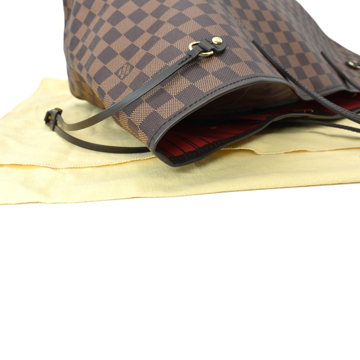 LOUIS VUITTON Neverfull GM Damier Ebene Tote Shoulder Bag Brown