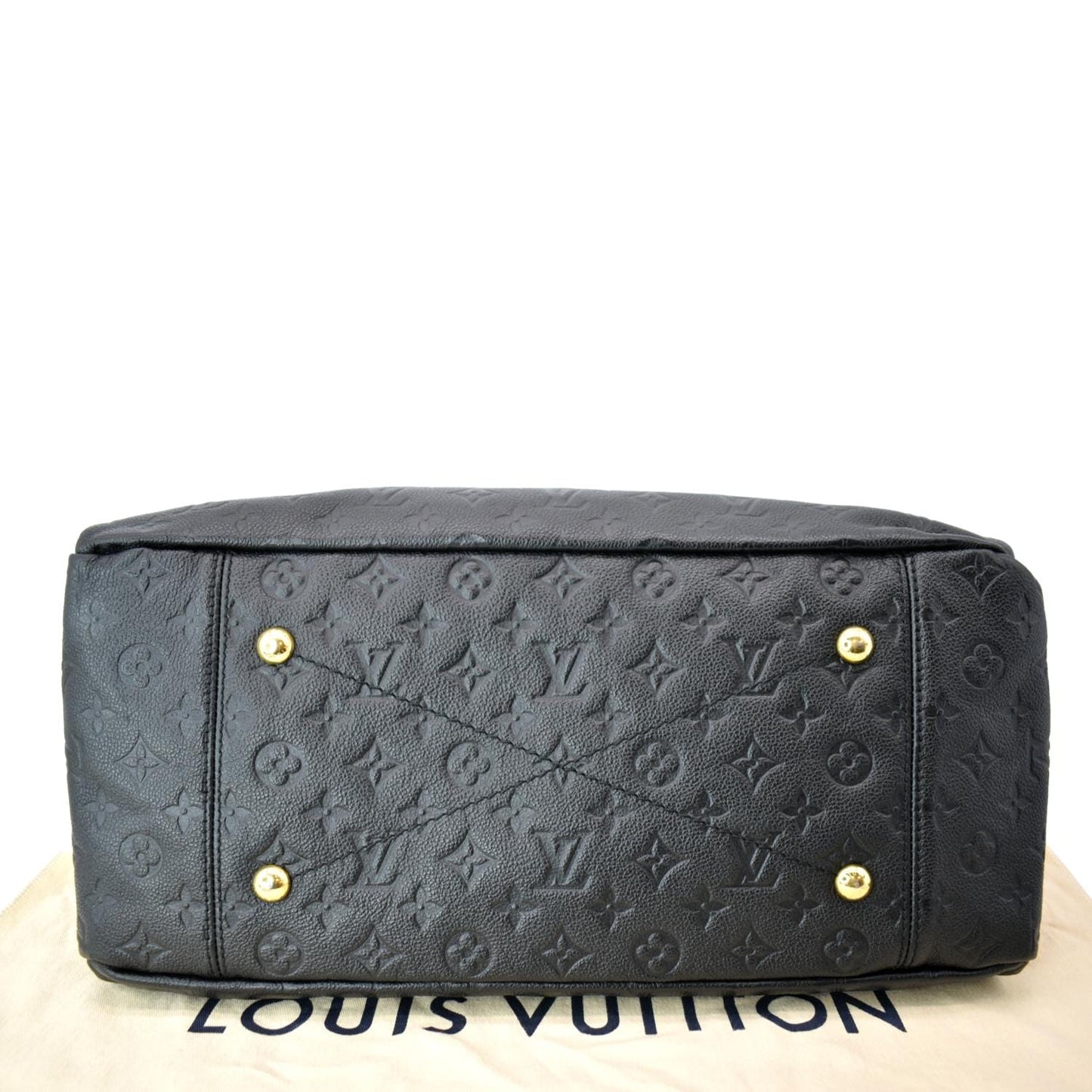 LOUIS VUITTON Artsy MM Empreinte Leather Hobo Bag Black