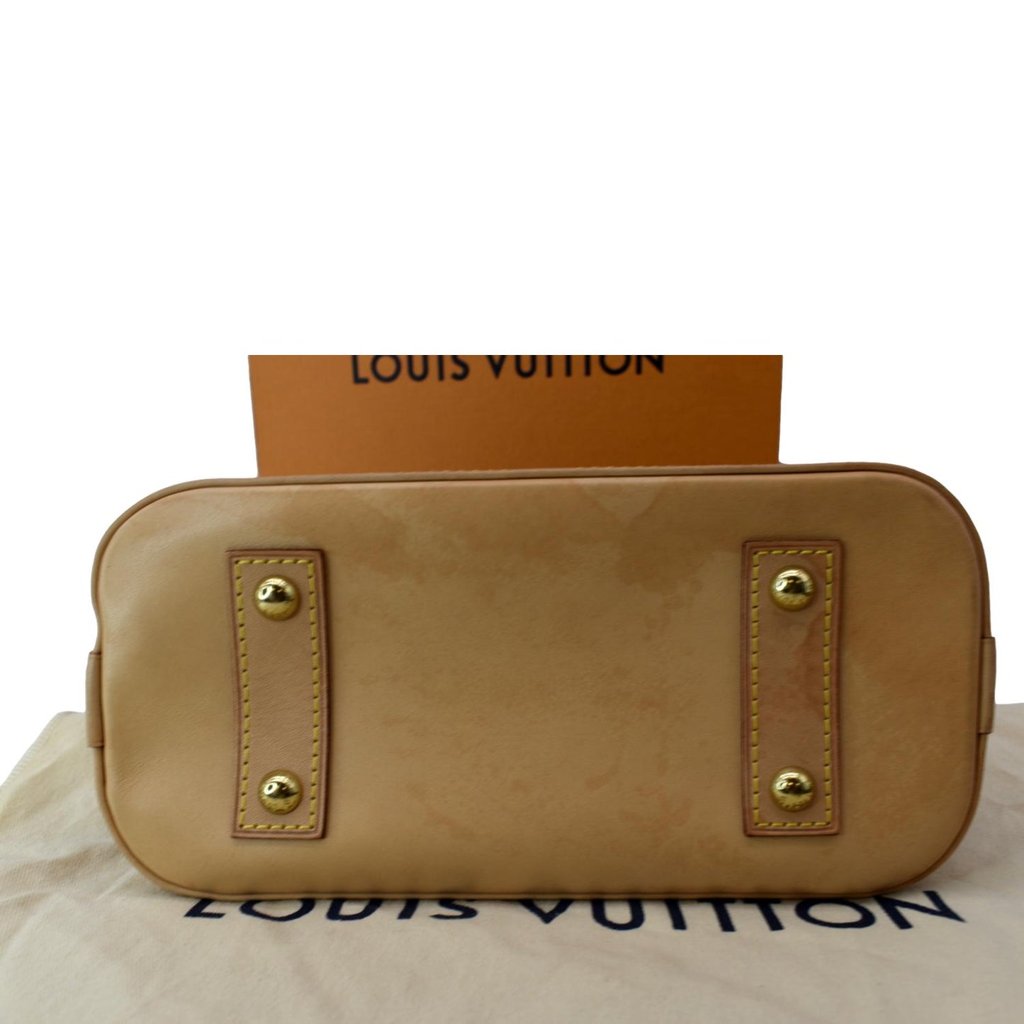 LOUIS VUITTON Alma BB Monogram Canvas Satchel Crossbody Bag Brown