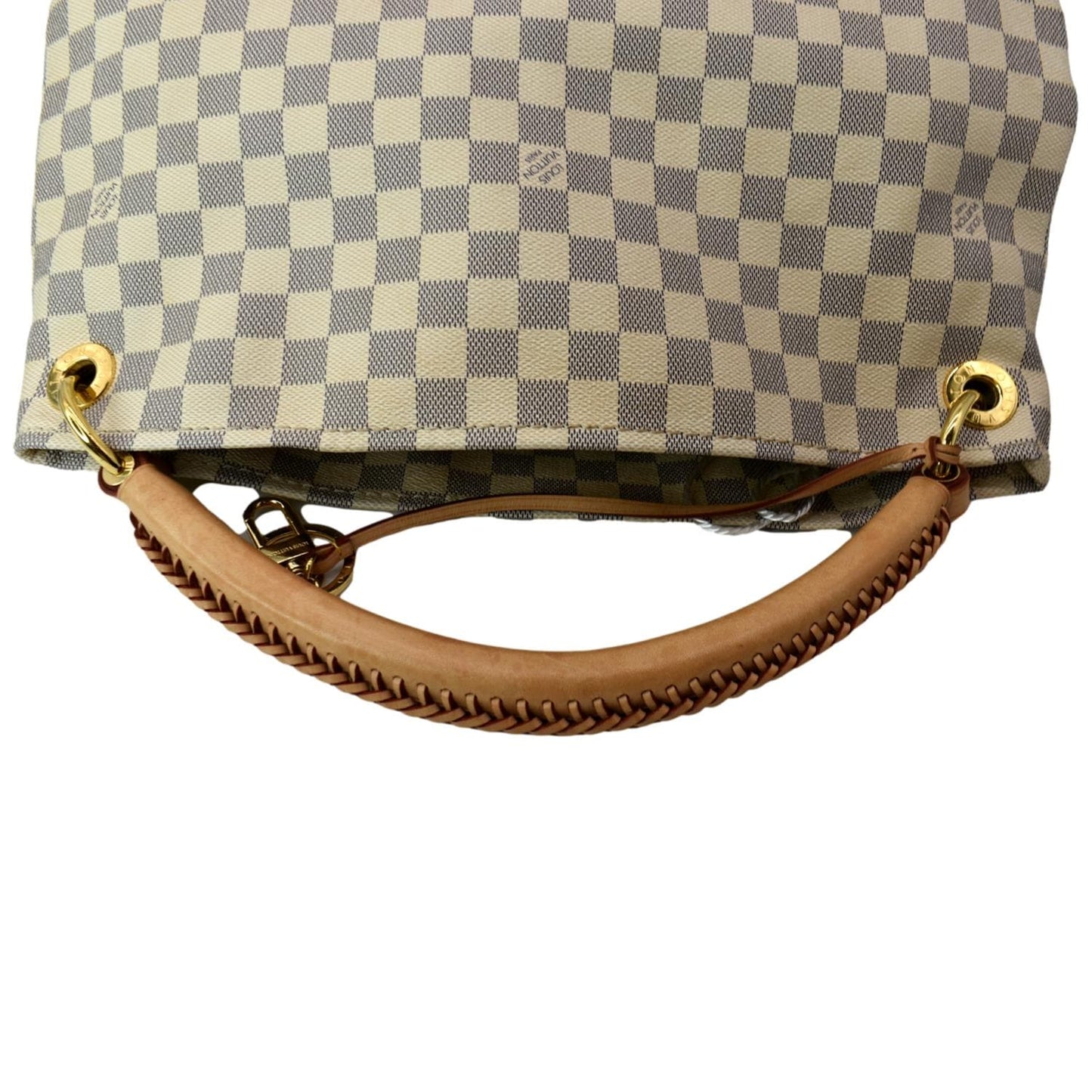 LOUIS VUITTON Artsy MM Damier Azur Hobo Bag White