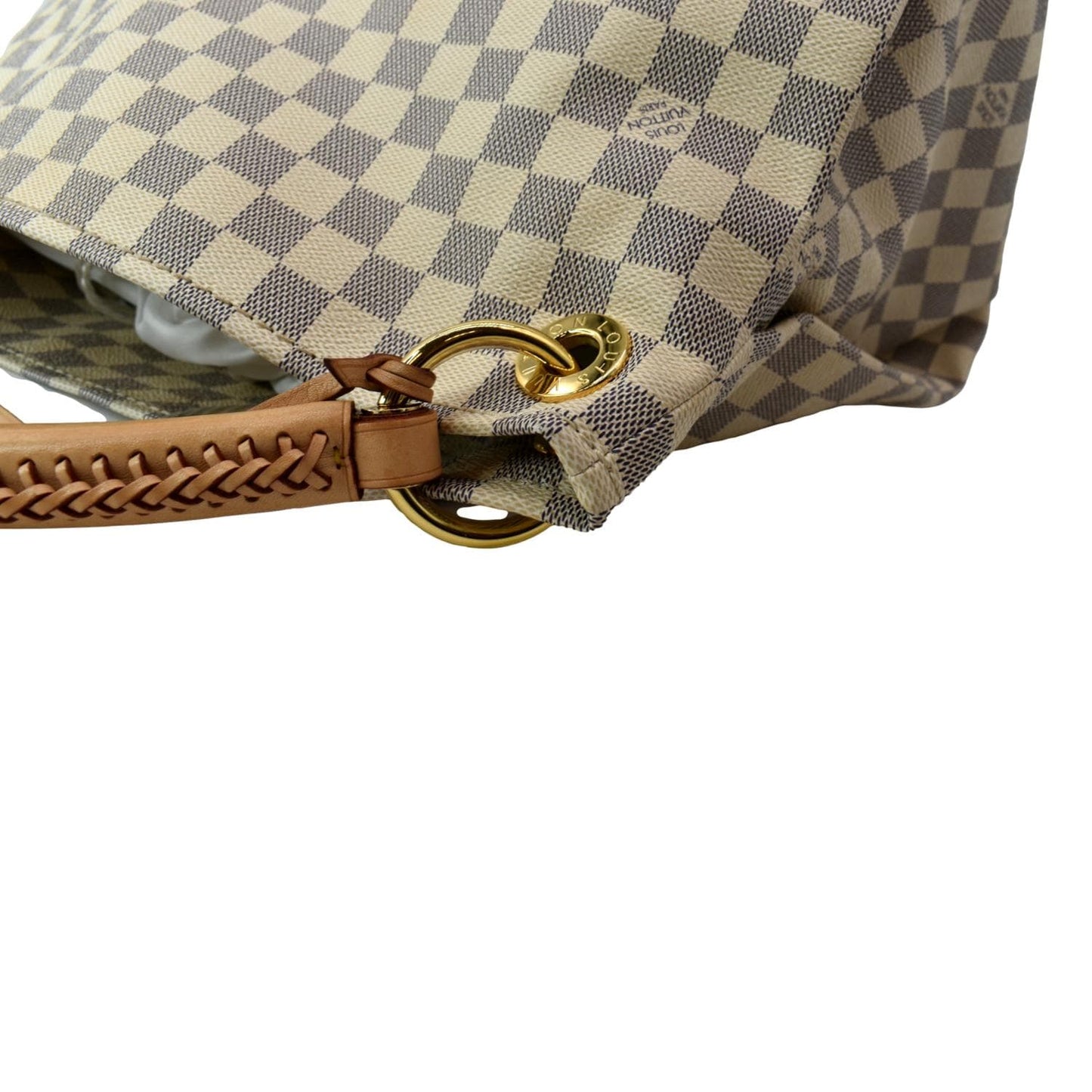 LOUIS VUITTON Artsy MM Damier Azur Hobo Bag White