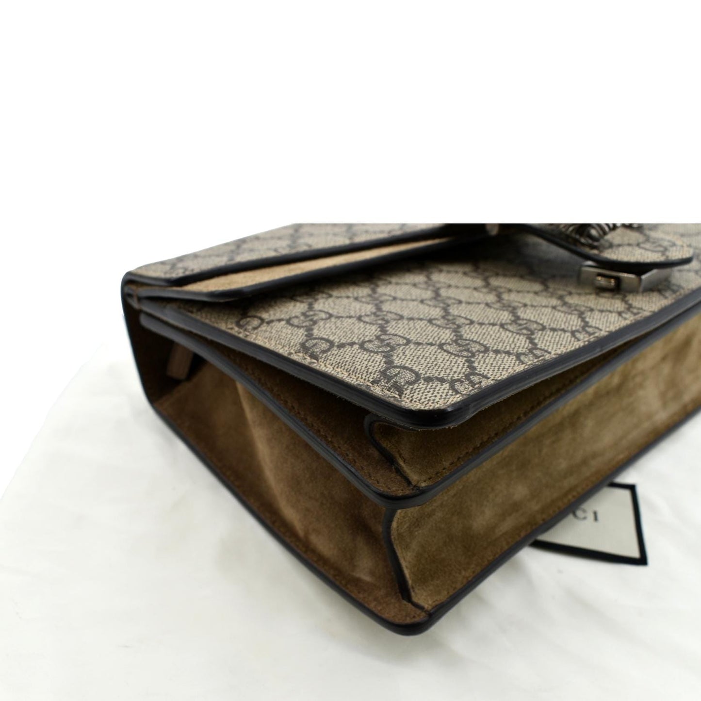 GUCCI Dionysus Small GG Supreme Canvas Shoulder Bag Beige 400249