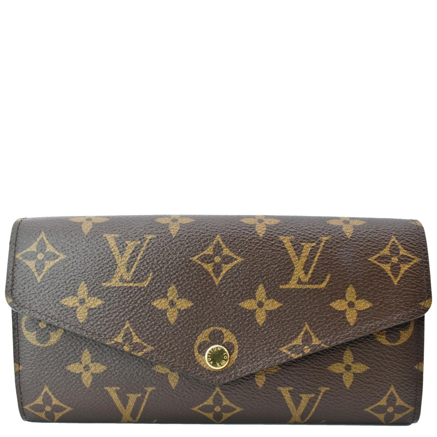 LOUIS VUITTON Sarah Monogram Canvas Wallet Brown