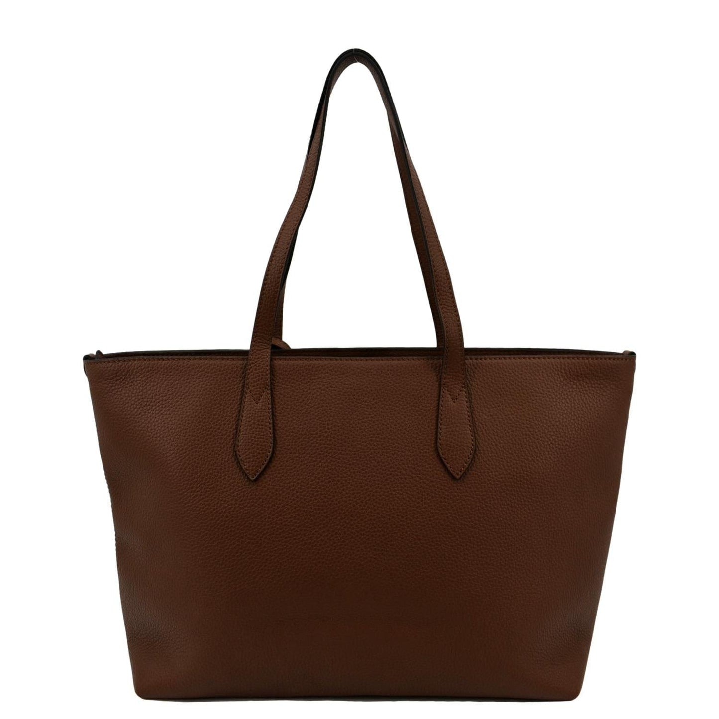 BURBERRY Logo Medium Embossed Leather Tote Bag Tan