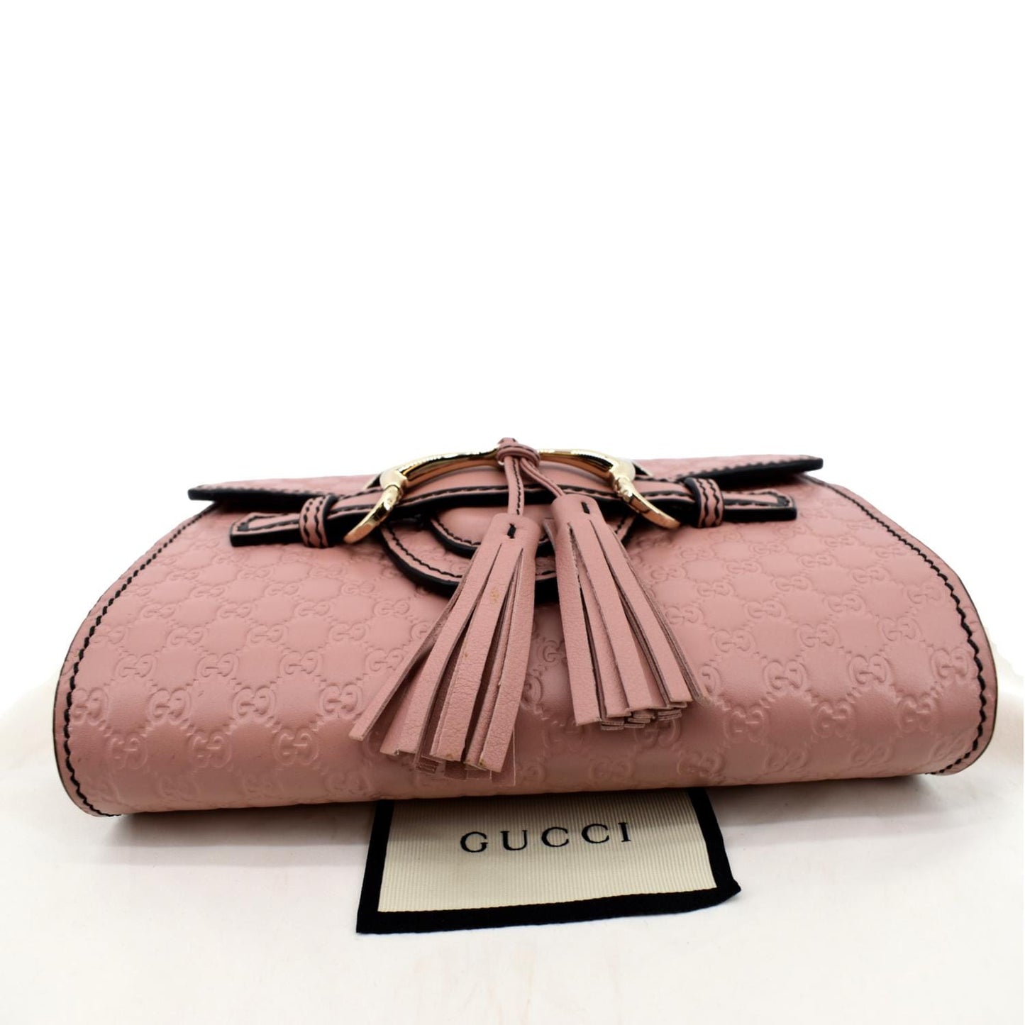 GUCCI Emily Mini Micro GG Guccissima Leather Shoulder Bag Pink 449636