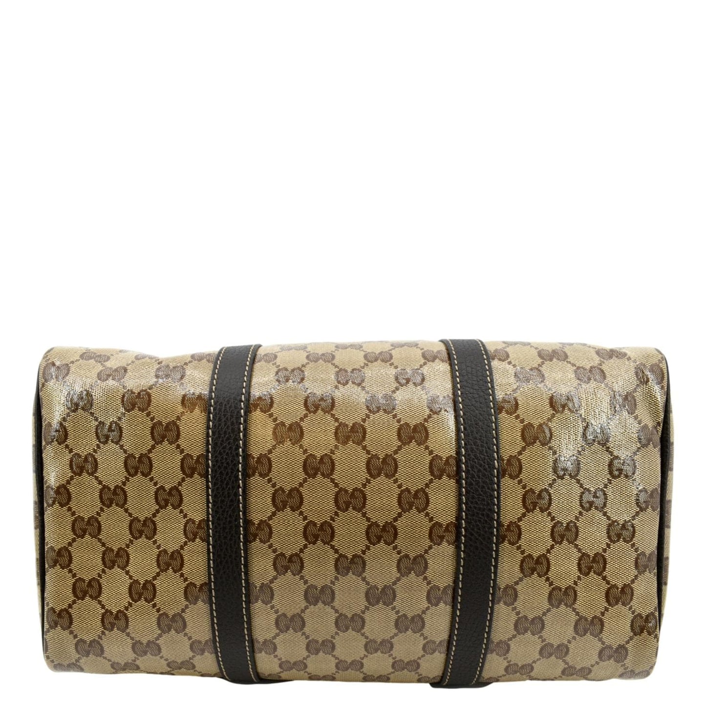 GUCCI Crystal Coated GG Canvas Boston Bag Beige 265697