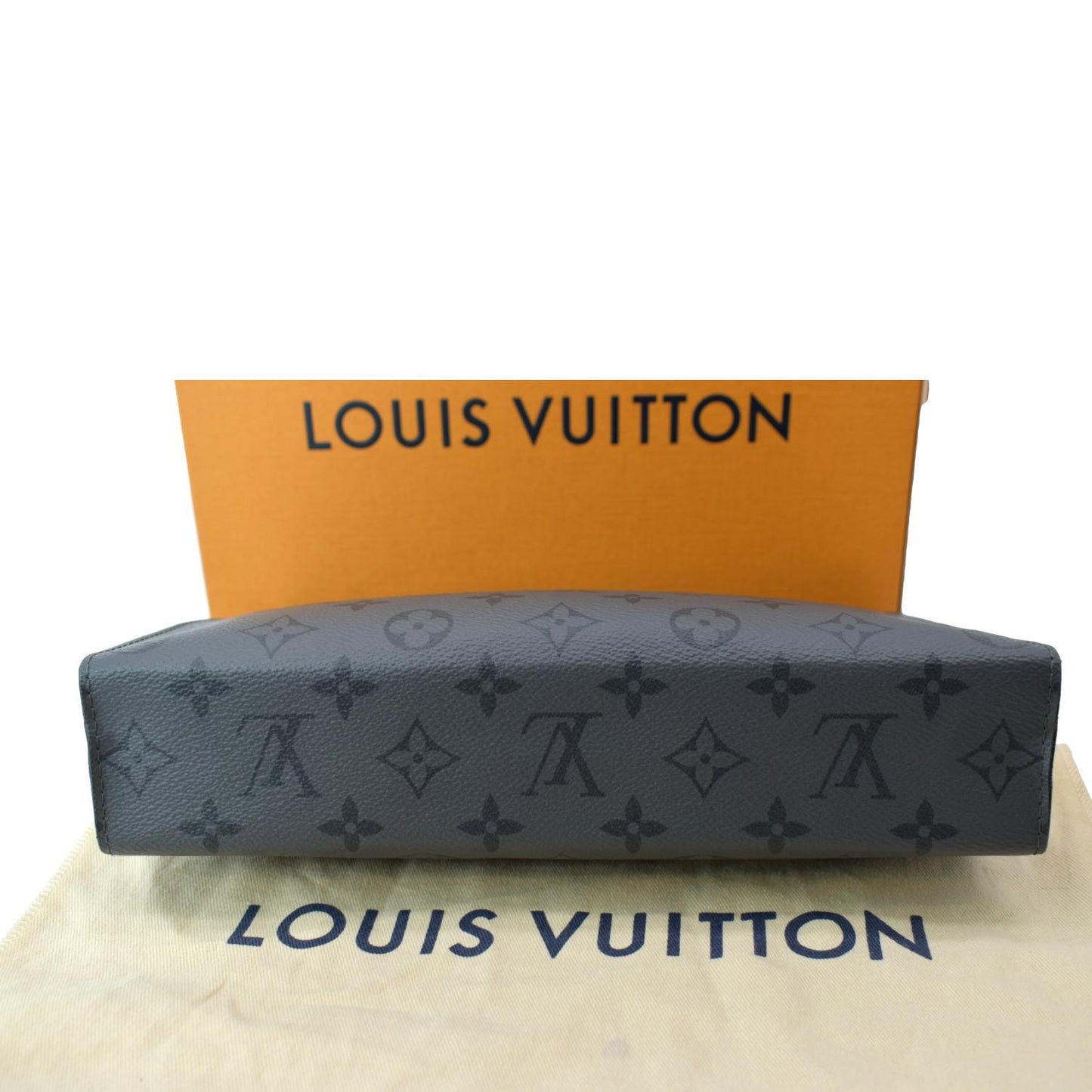 LOUIS VUITTON Voyage MM Monogram Eclipse Pochette Bag Black