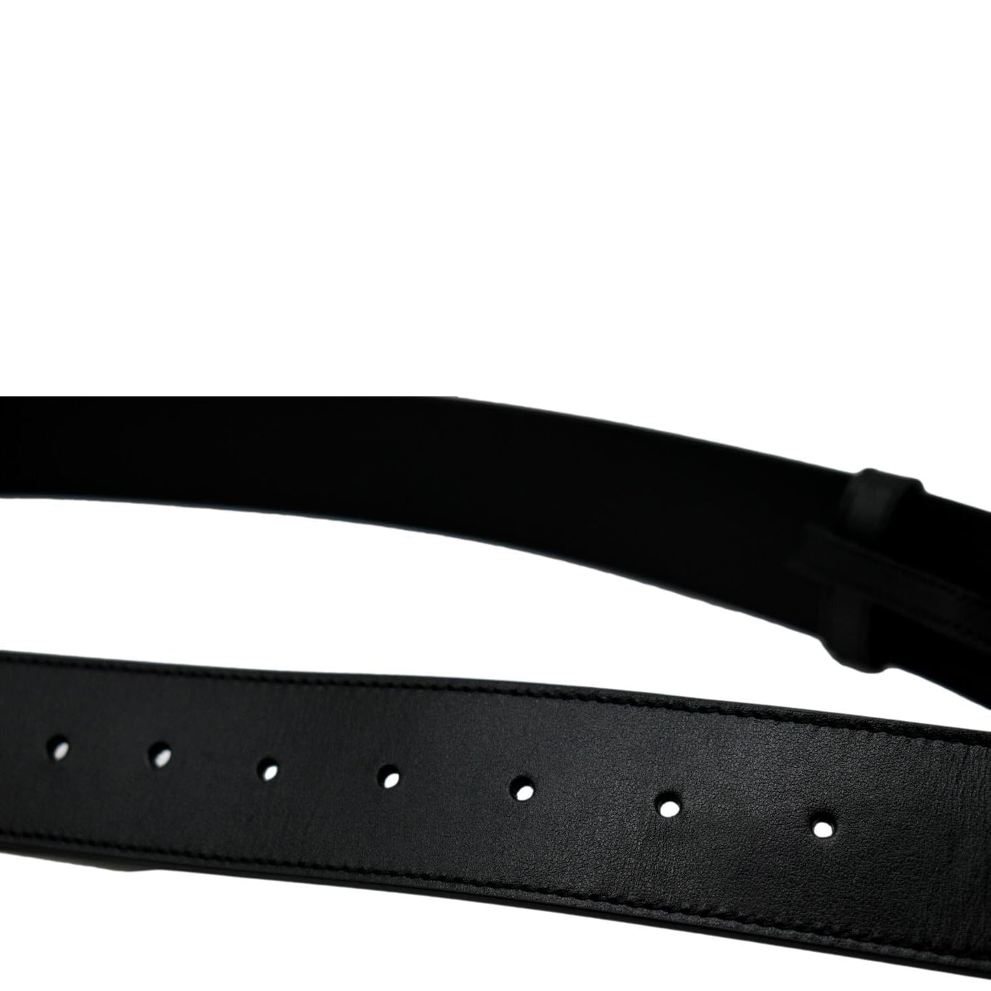 GUCCI Double G Buckle Leather Belt Black 406831 Size 85