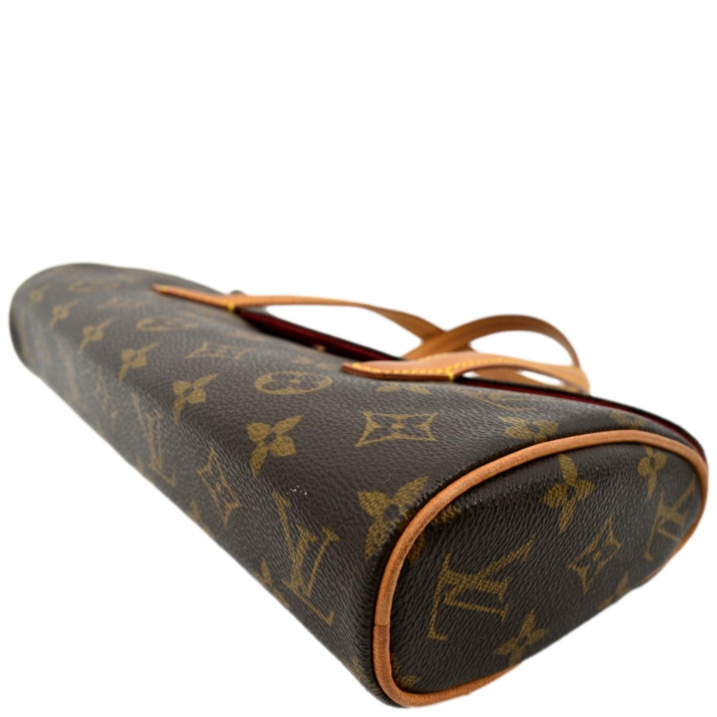 LOUIS VUITTON Sonatine Monogram Canvas Satchel Bag Brown