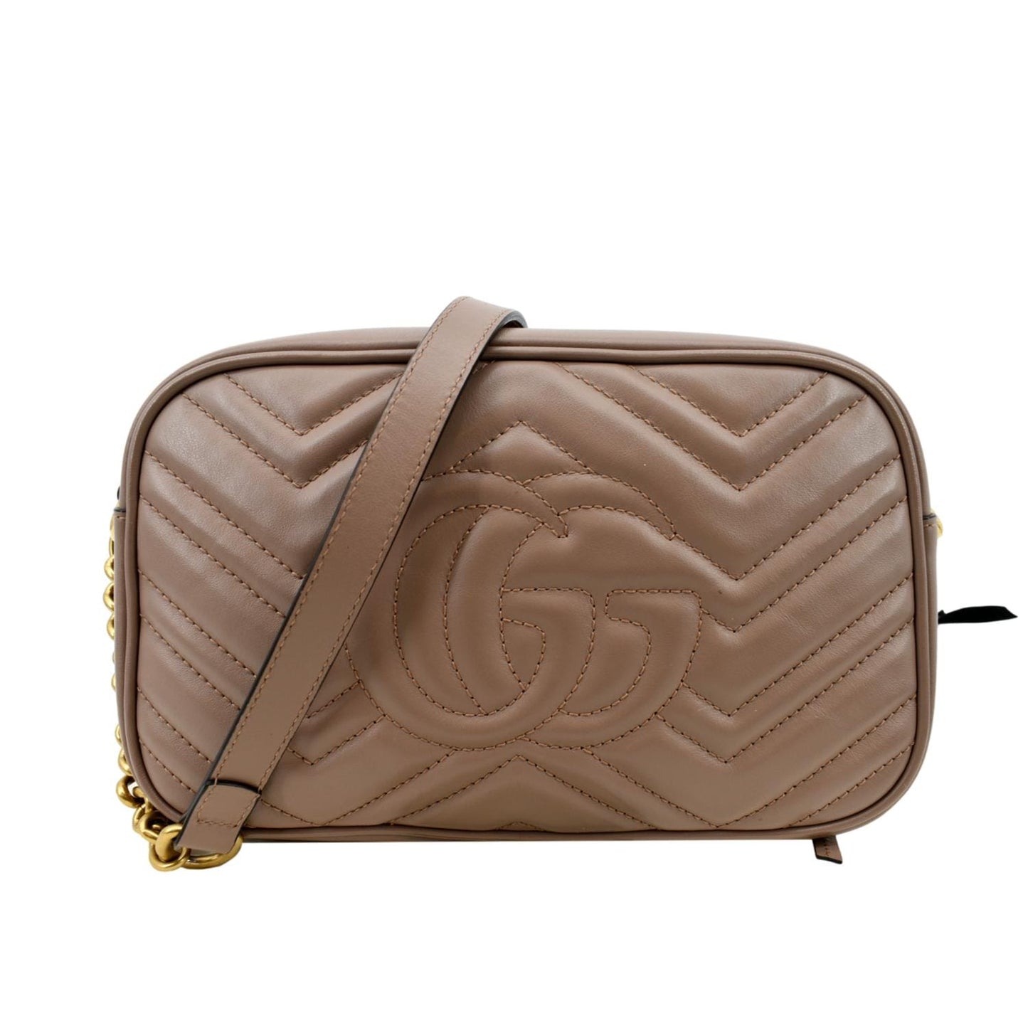 GUCCI GG Marmont Matelasse Leather Crossbody Bag Dusty Pink 447632