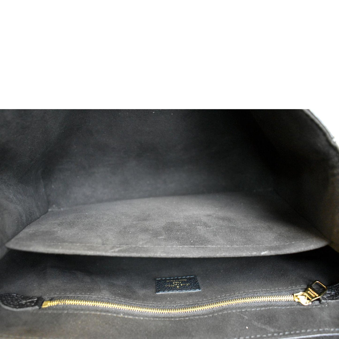 LOUIS VUITTON Saint Germain MM Monogram Empreinte Leather Shoulder Bag Black