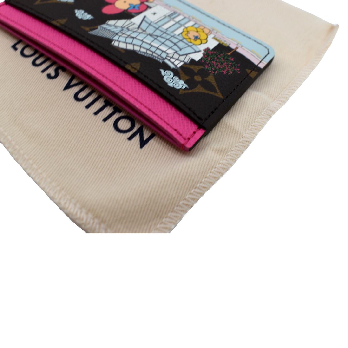 LOUIS VUITTON Monogram Canvas Animation Card Holder Brown
