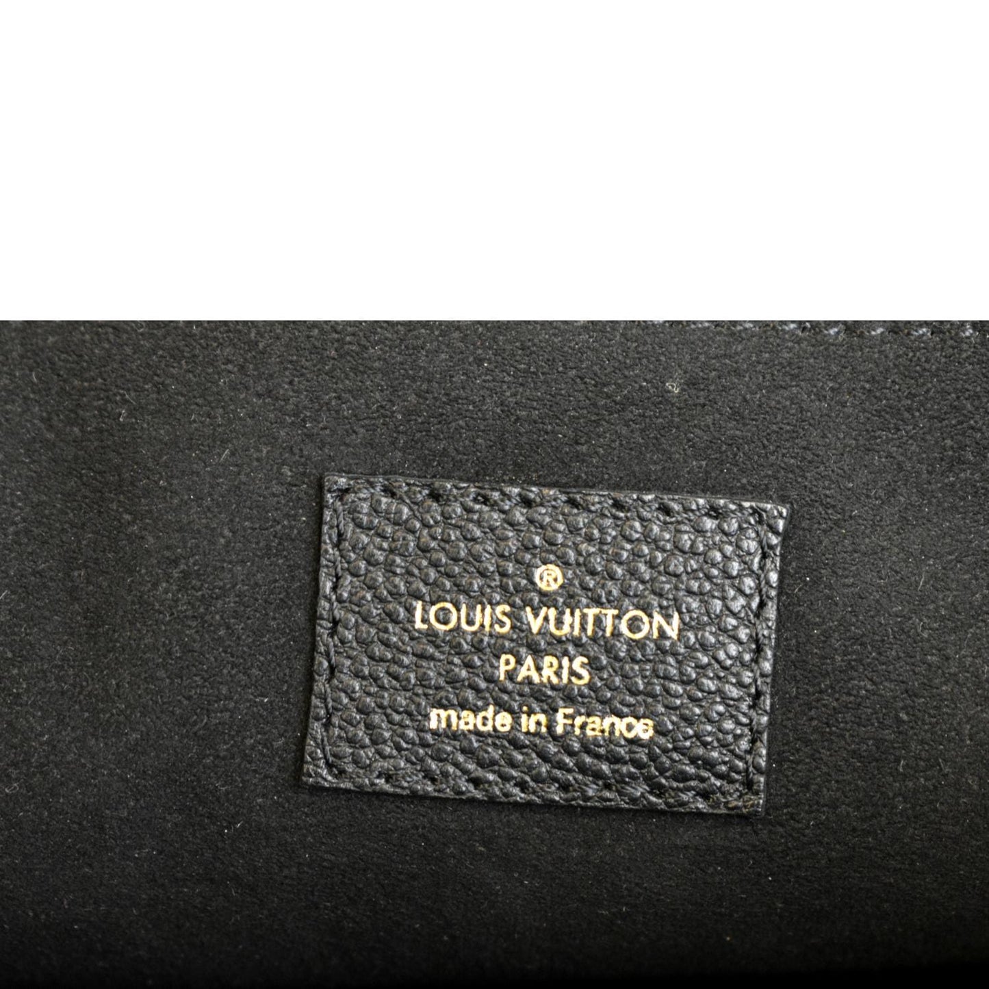 LOUIS VUITTON Saint Germain MM Monogram Empreinte Leather Shoulder Bag Black