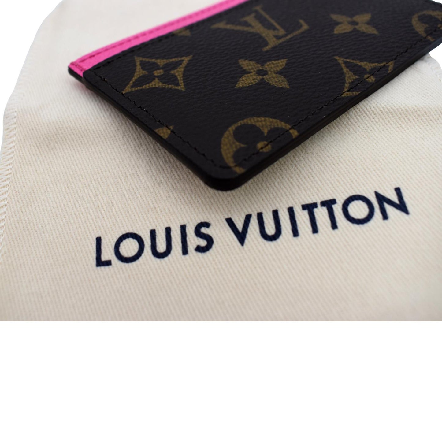 LOUIS VUITTON Monogram Canvas Animation Card Holder Brown