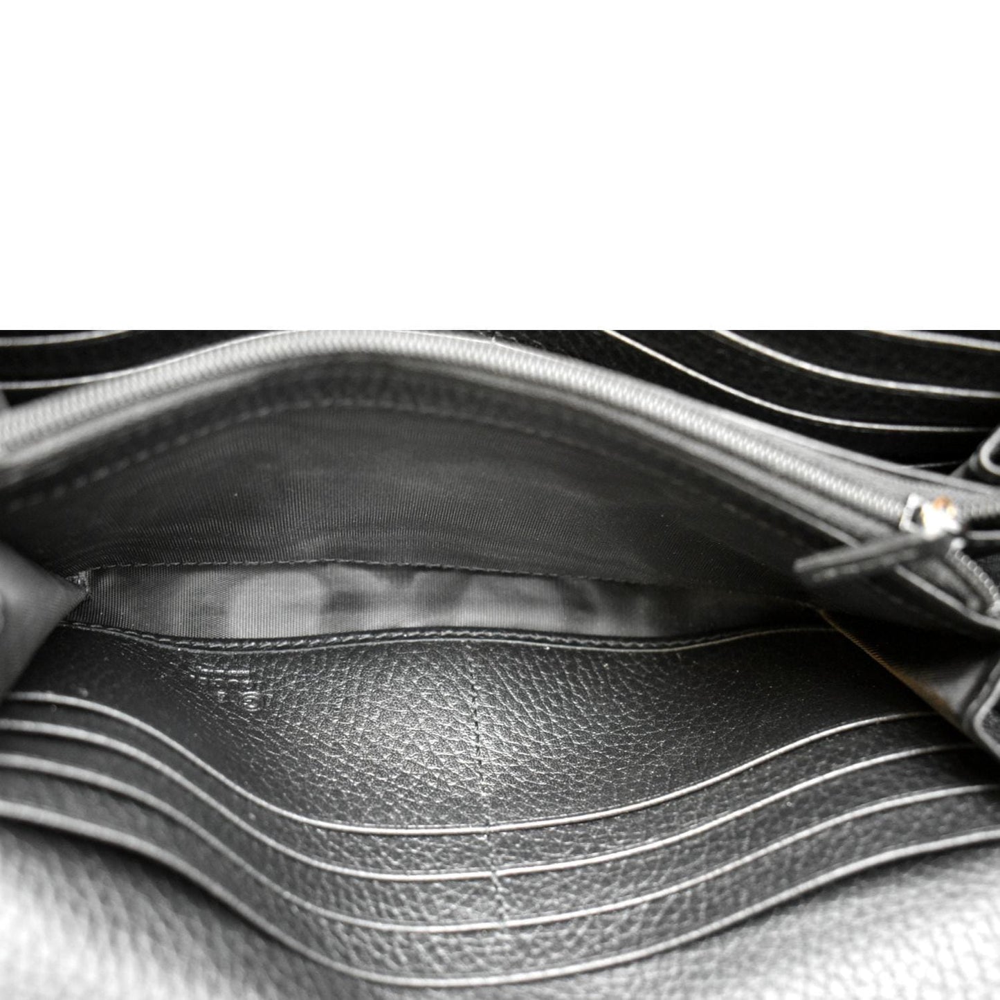 GUCCI GG Interlocking Continental Leather Wallet Black 598166