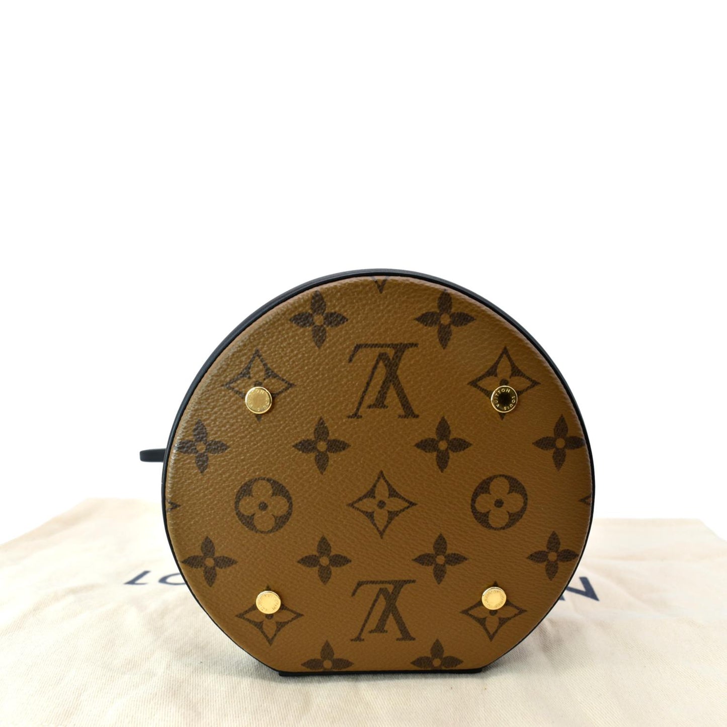 LOUIS VUITTON Cannes Reverse Monogram Canvas Satchel Bag Brown