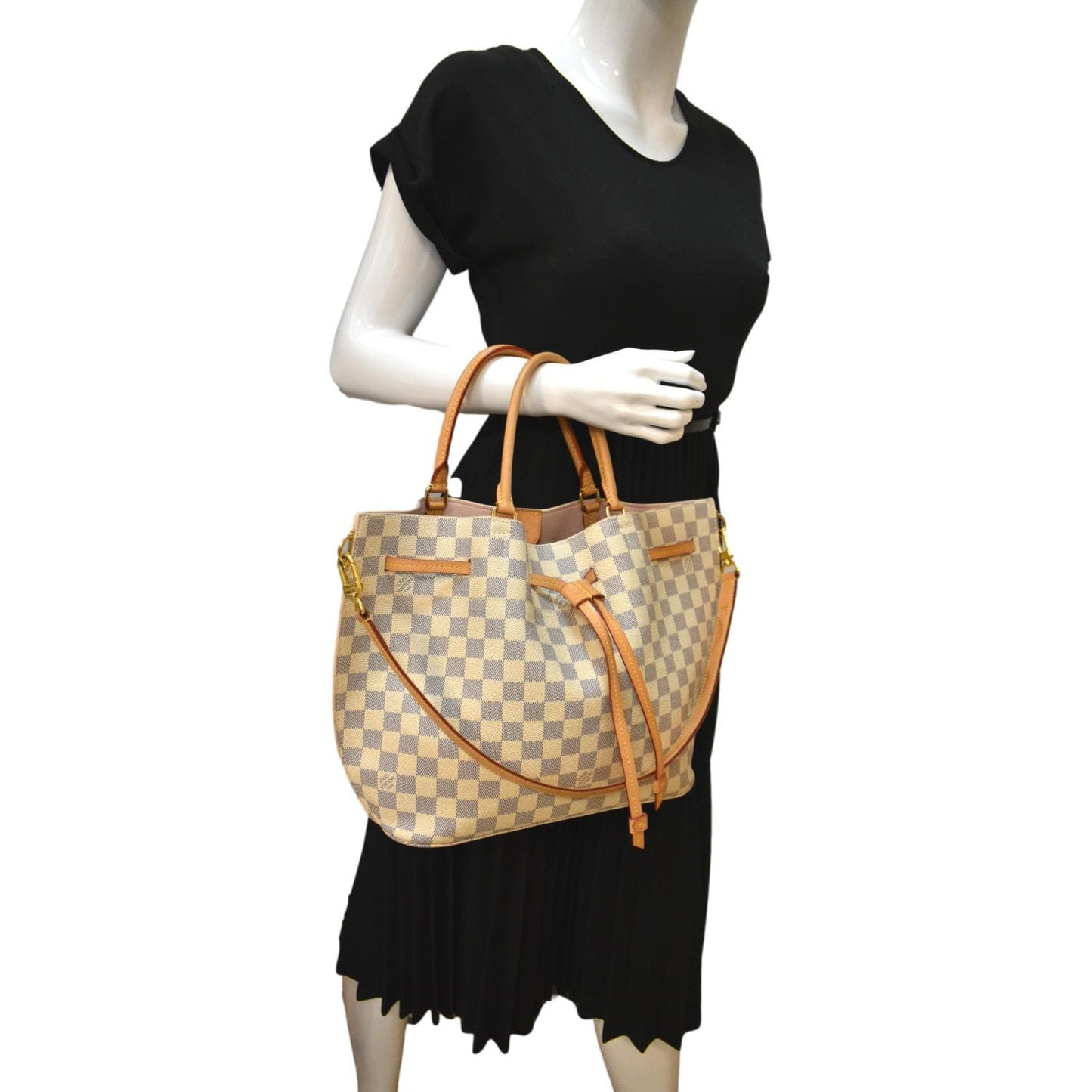LOUIS VUITTON Girolata Damier Azur Shoulder Bag White - Hot Deals
