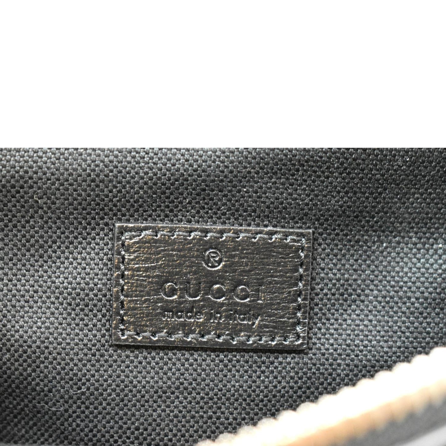 GUCCI Interlocking G Supreme Canvas Belt Bag Black 682933