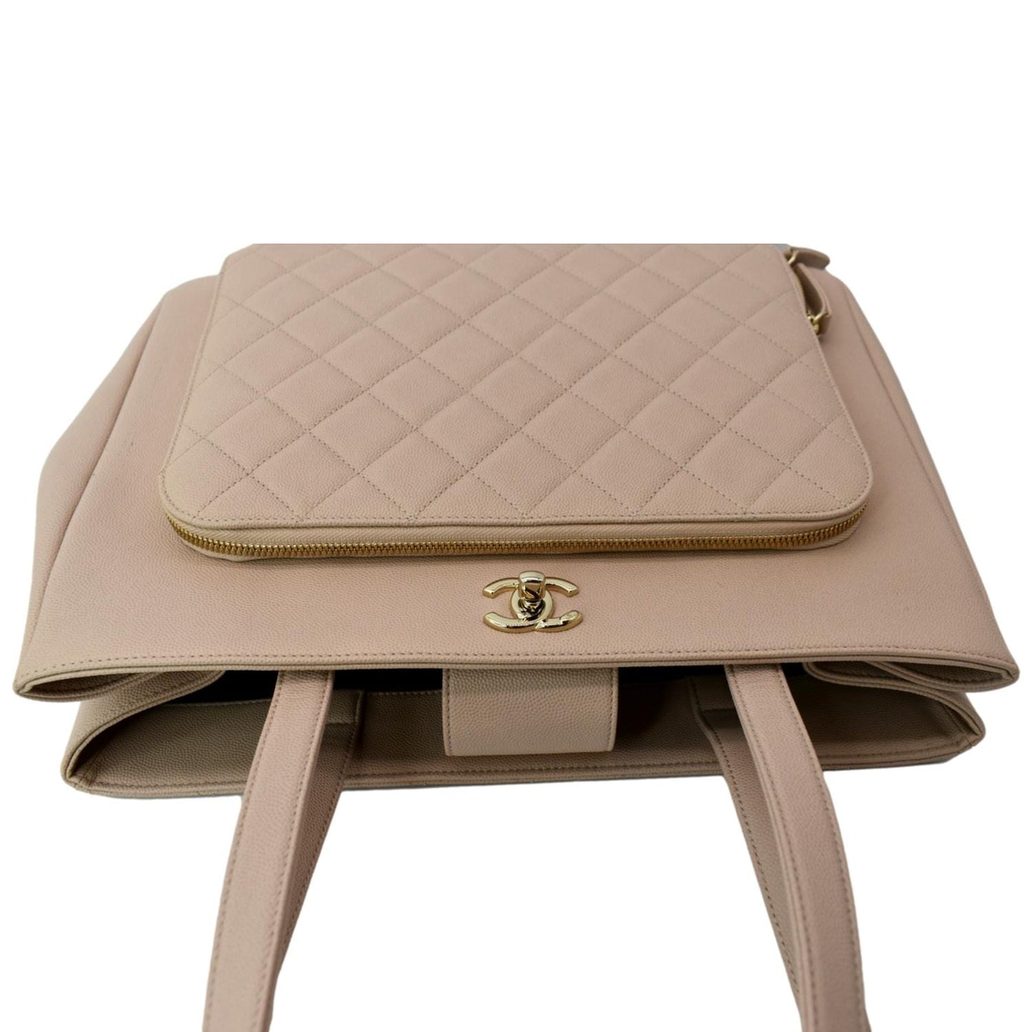 CHANEL Business Affinity Large Leather Shopping Tote Beige  - Hot Deals