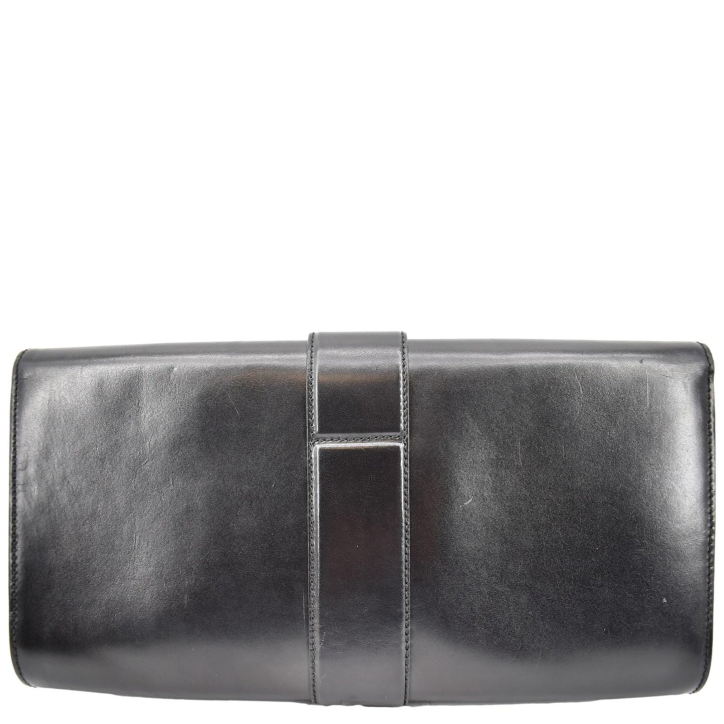 GUCCI Lady Buckle Leather Clutch Black 323653
