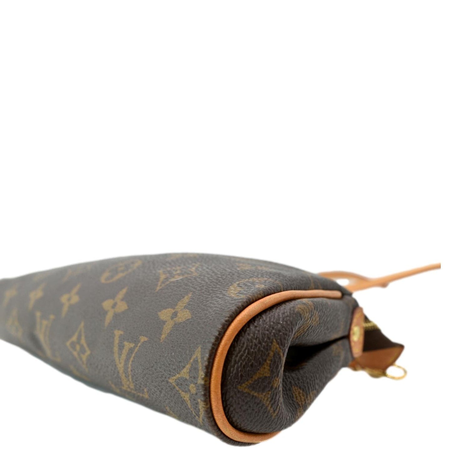 LOUIS VUITTON Eva Monogram Canvas Pochette Crossbody Bag Brown