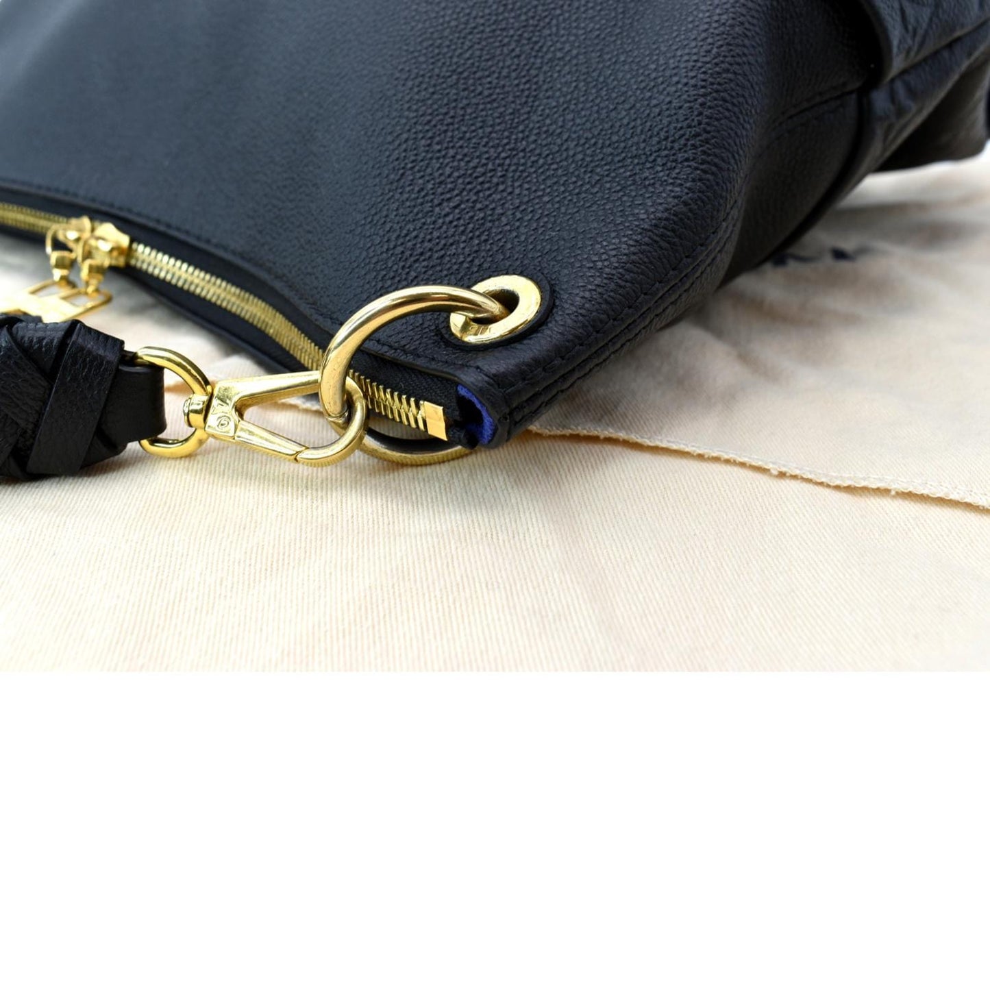 LOUIS VUITTON Maida Monogram Empreinte Leather Hobo Bag Black