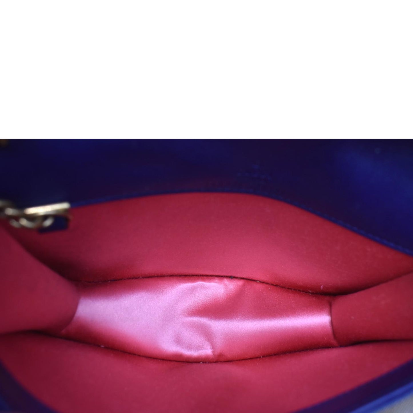 GUCCI Marmont GG Mini Velvet Matelasse Crossbody Bag Blue 488426