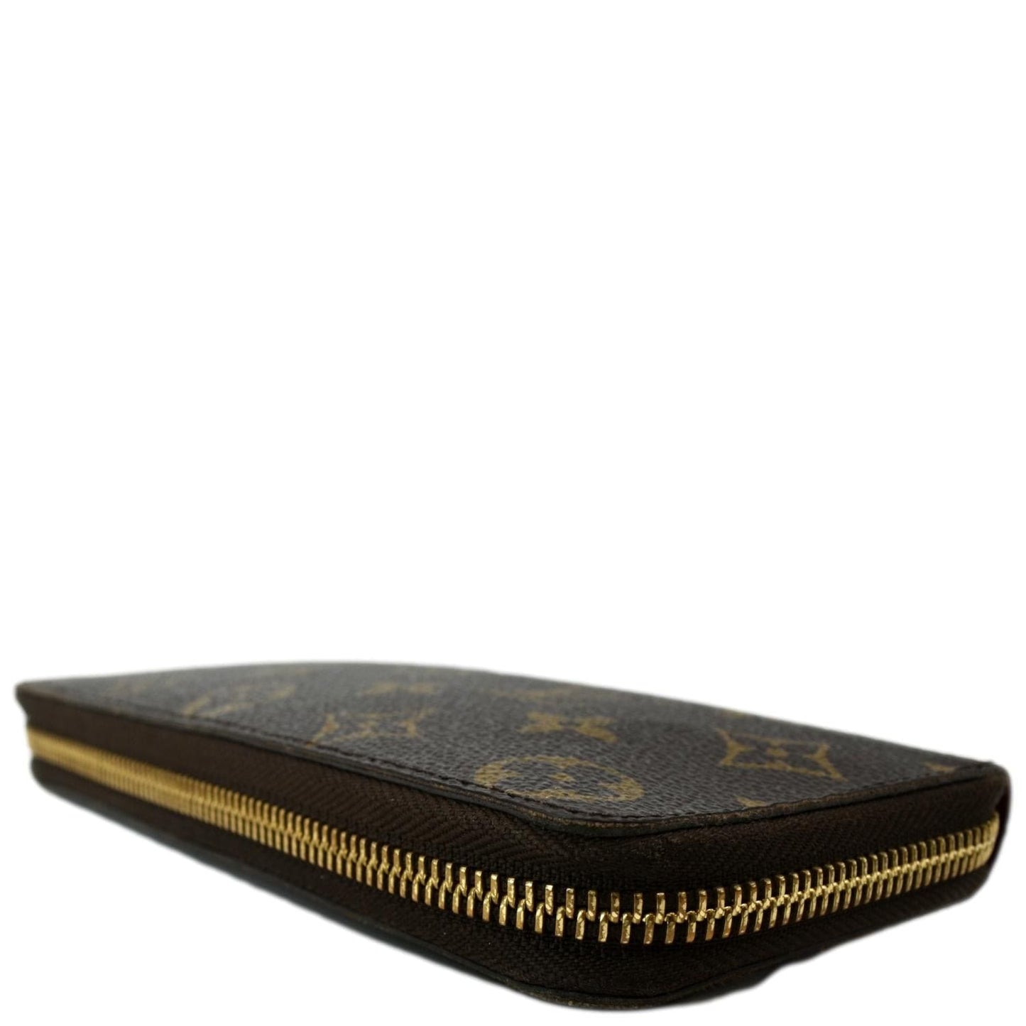 LOUIS VUITTON Clemence Monogram Canvas  Wallet Brown