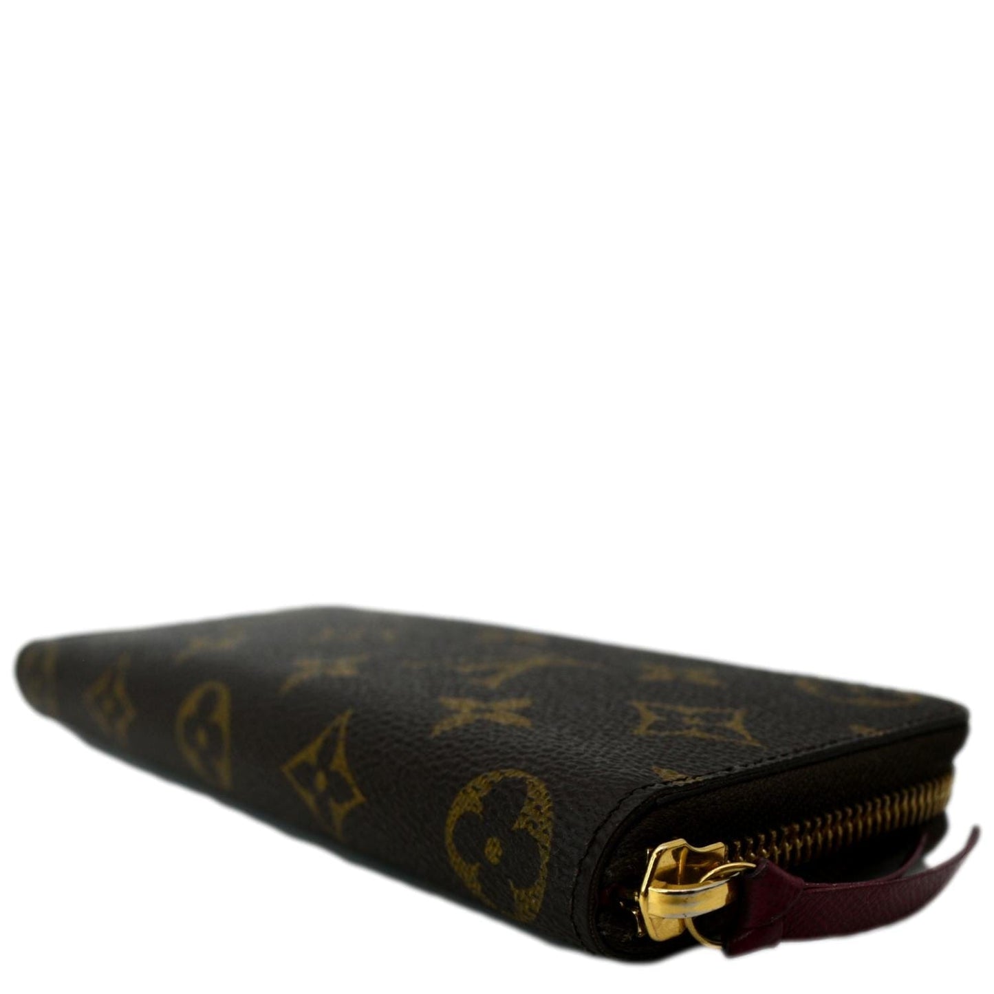 LOUIS VUITTON Clemence Monogram Canvas  Wallet Brown