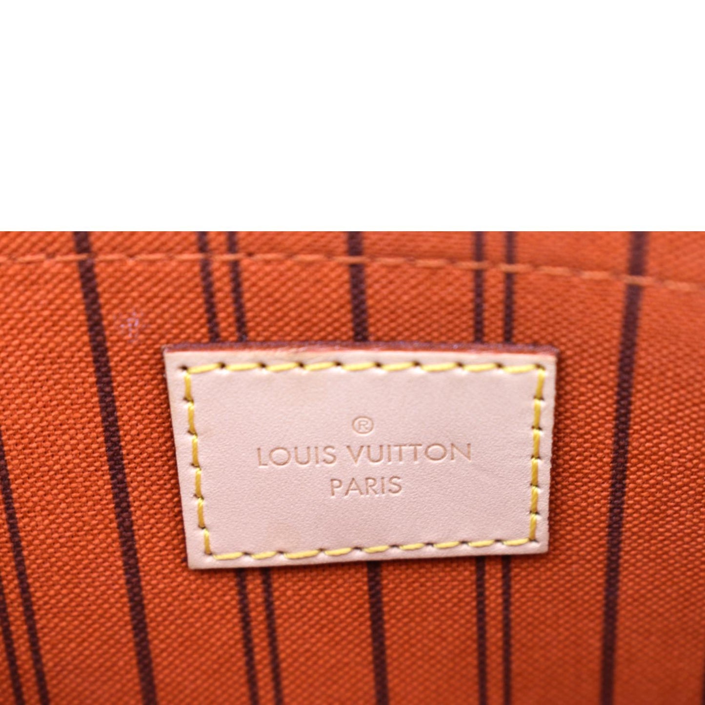 LOUIS VUITTON Neverfull Monogram Canvas Pochette Wristlet Pouch Brown