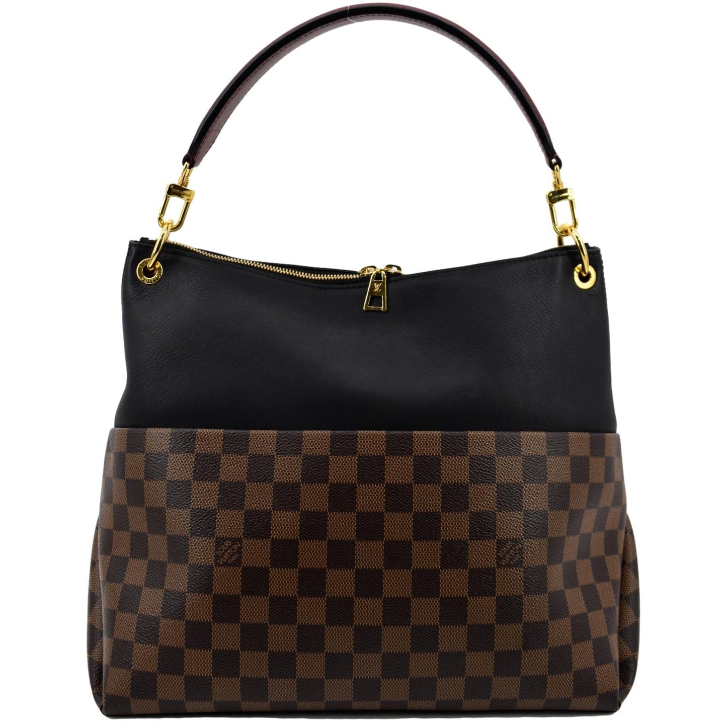 LOUIS VUITTON Maida Damier Ebene Hobo Bag Noir
