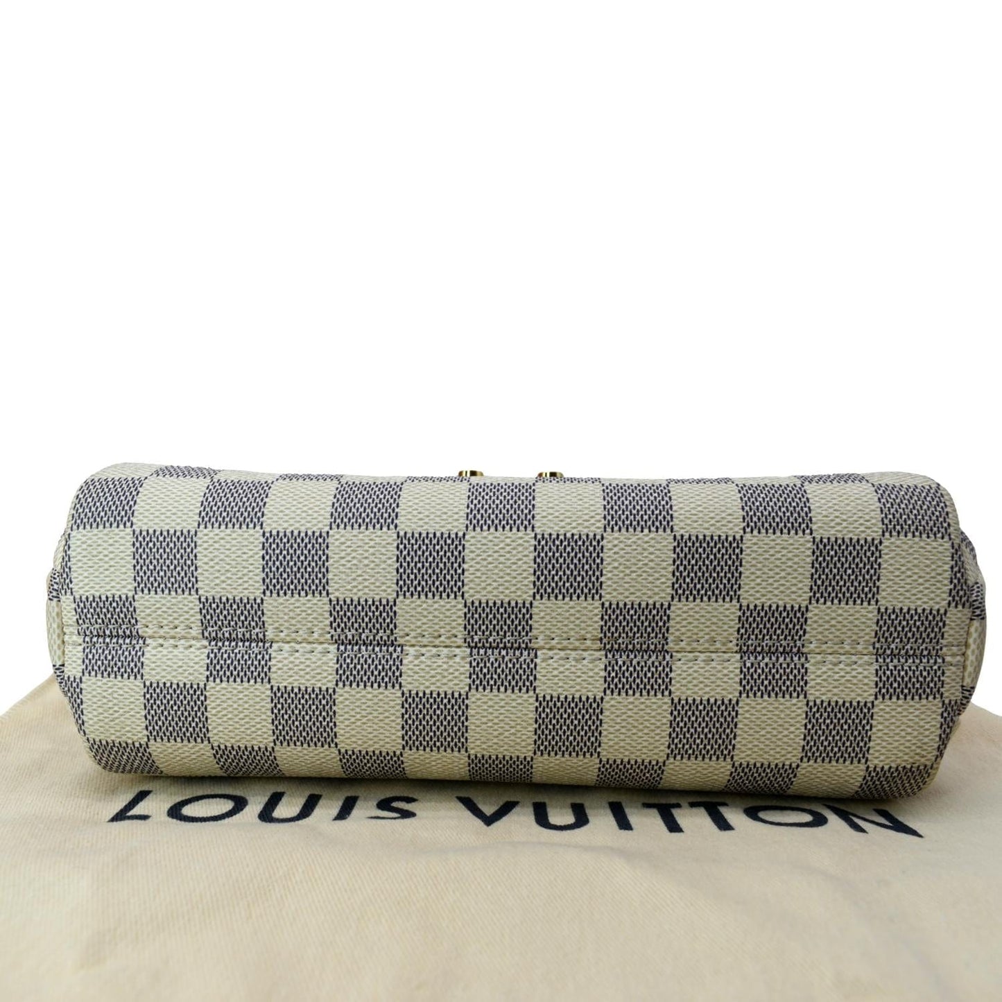 LOUIS VUITTON Croisette Damier Azur Satchel Crossbody Bag White