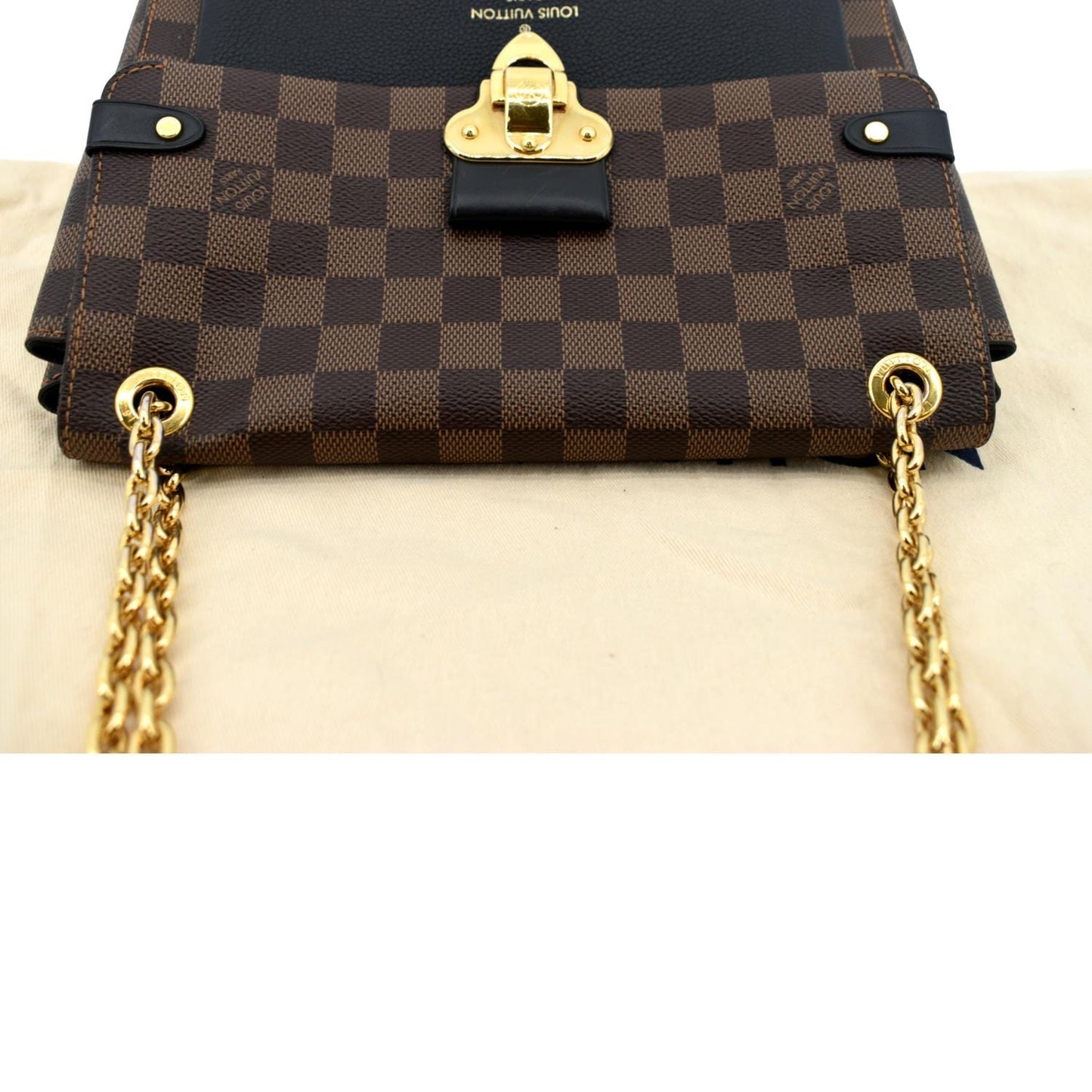 LOUIS VUITTON Vavin PM Damier Ebene Crossbody Bag Brown