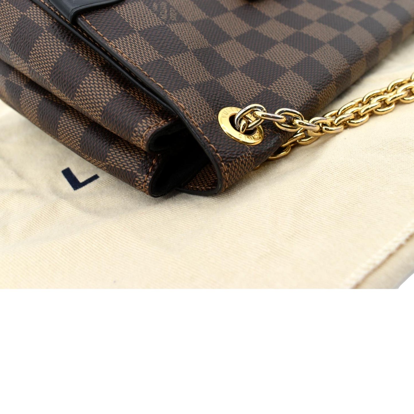 LOUIS VUITTON Vavin PM Damier Ebene Crossbody Bag Brown