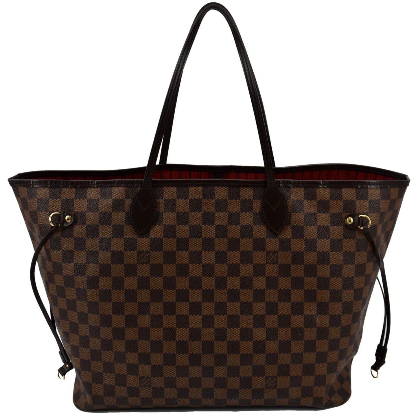LOUIS VUITTON Neverfull GM Damier Ebene Tote Shoulder Bag Brown