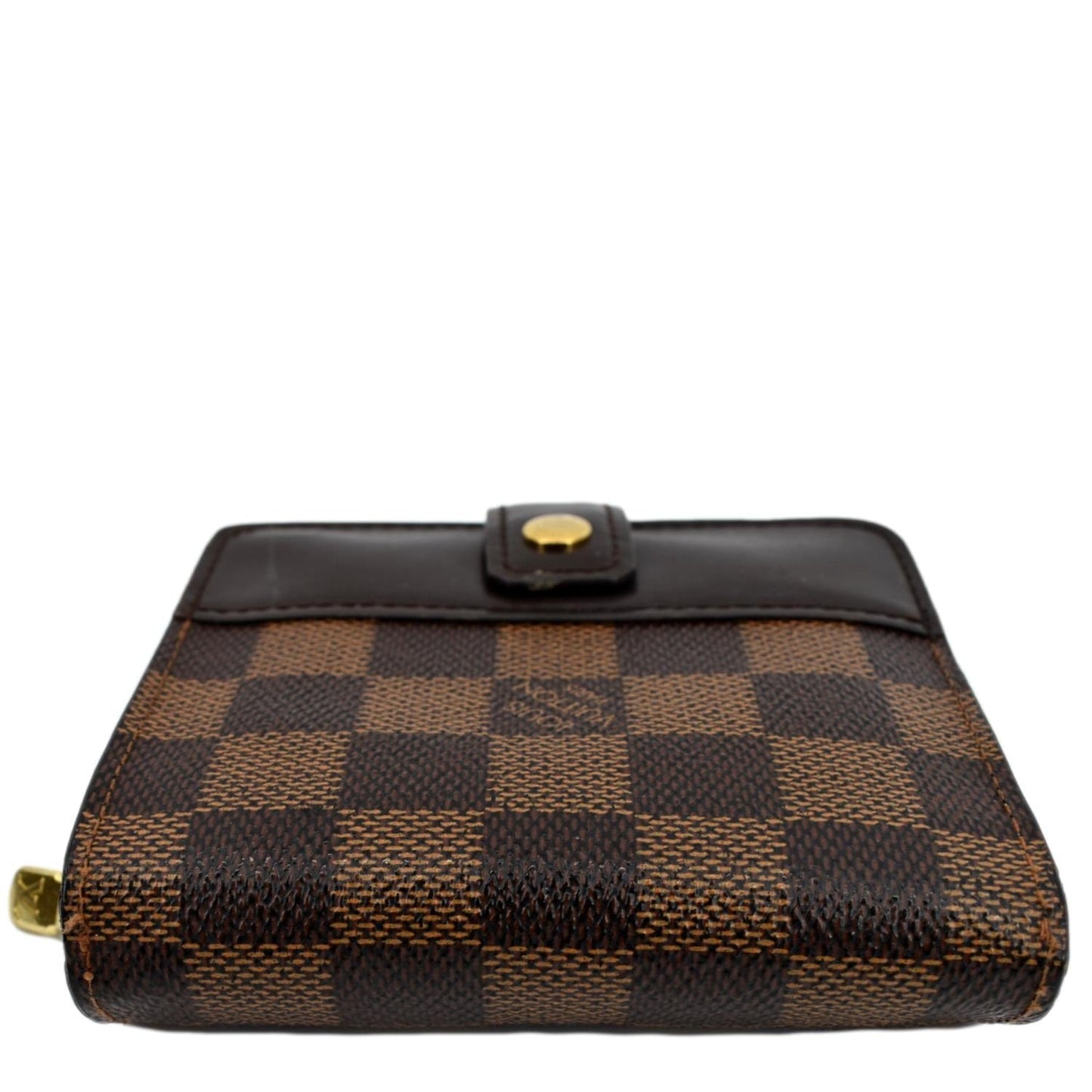LOUIS VUITTON Bifold Compact Zip Damier Ebene Wallet Brown