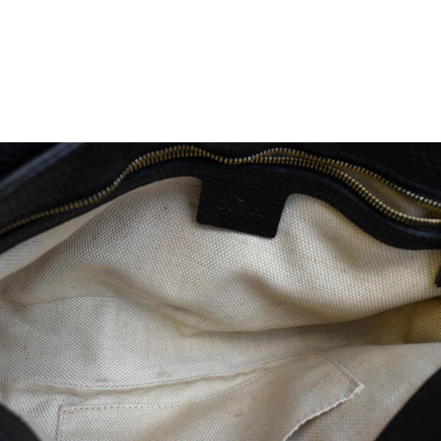 GUCCI Soho GG Flap Leather Chain Shoulder Bag Black 536224