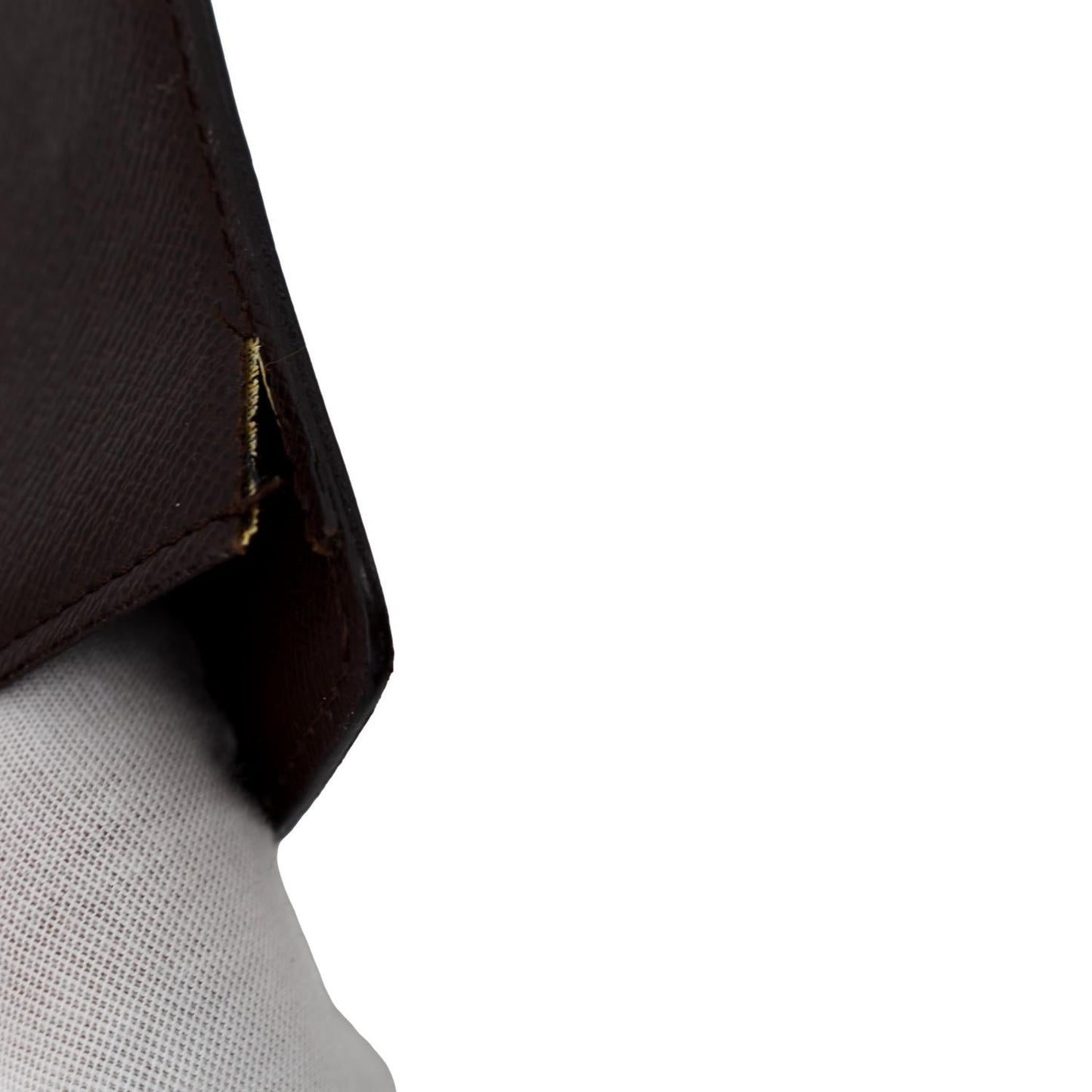 LOUIS VUITTON Bifold Compact Zip Damier Ebene Wallet Brown