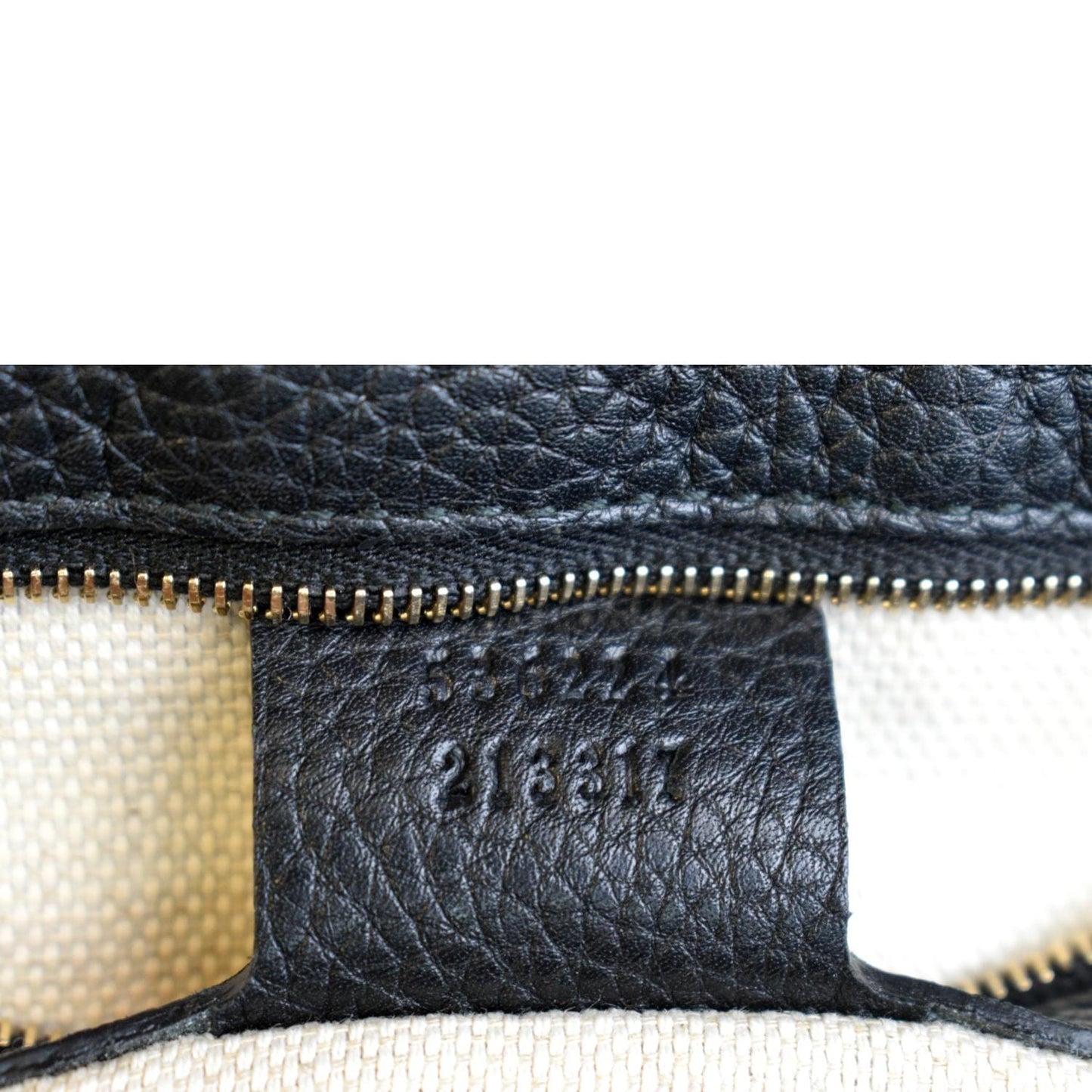 GUCCI Soho GG Flap Leather Chain Shoulder Bag Black 536224
