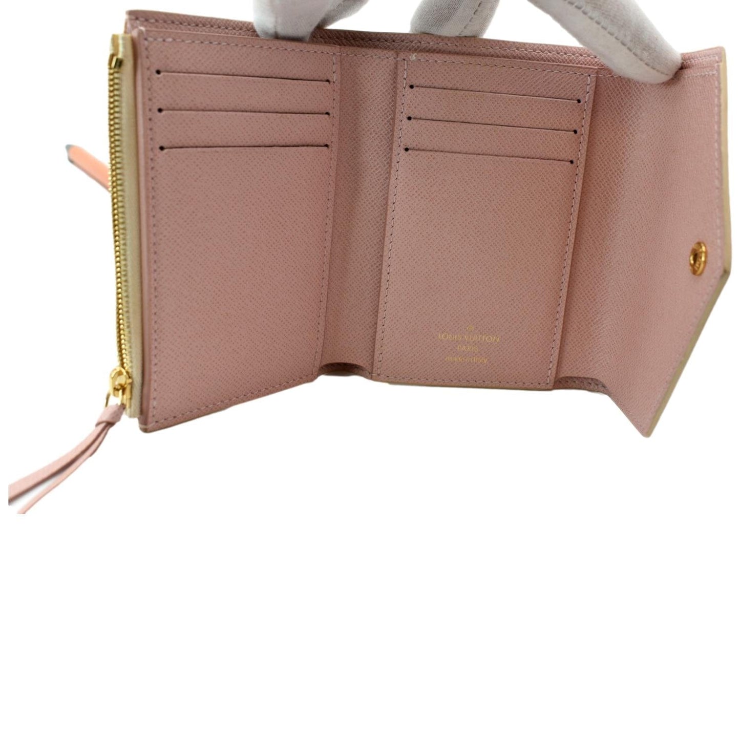 LOUIS VUITTON Victorine Damier Azur Wallet White
