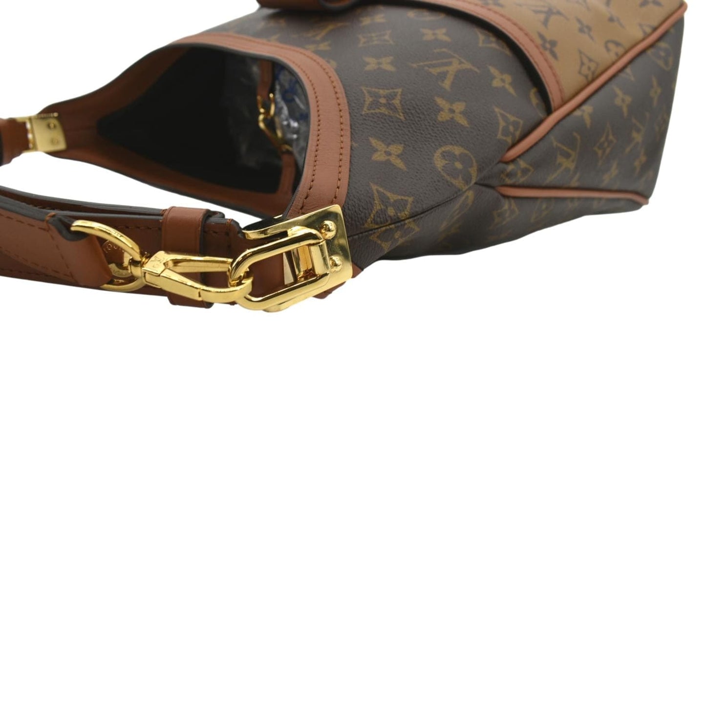 LOUIS VUITTON Dauphine Monogram Reverse Canvas Hobo Shoulder Bag Brown