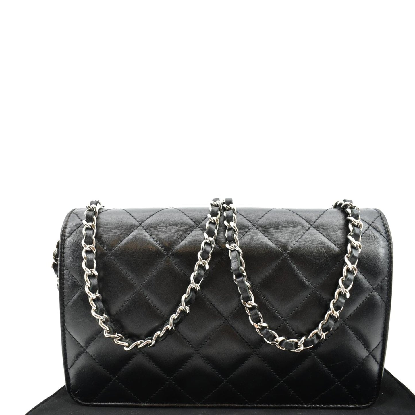 CHANEL Cambon Ligne Quilted Leather WOC Clutch Bag Black- Sold