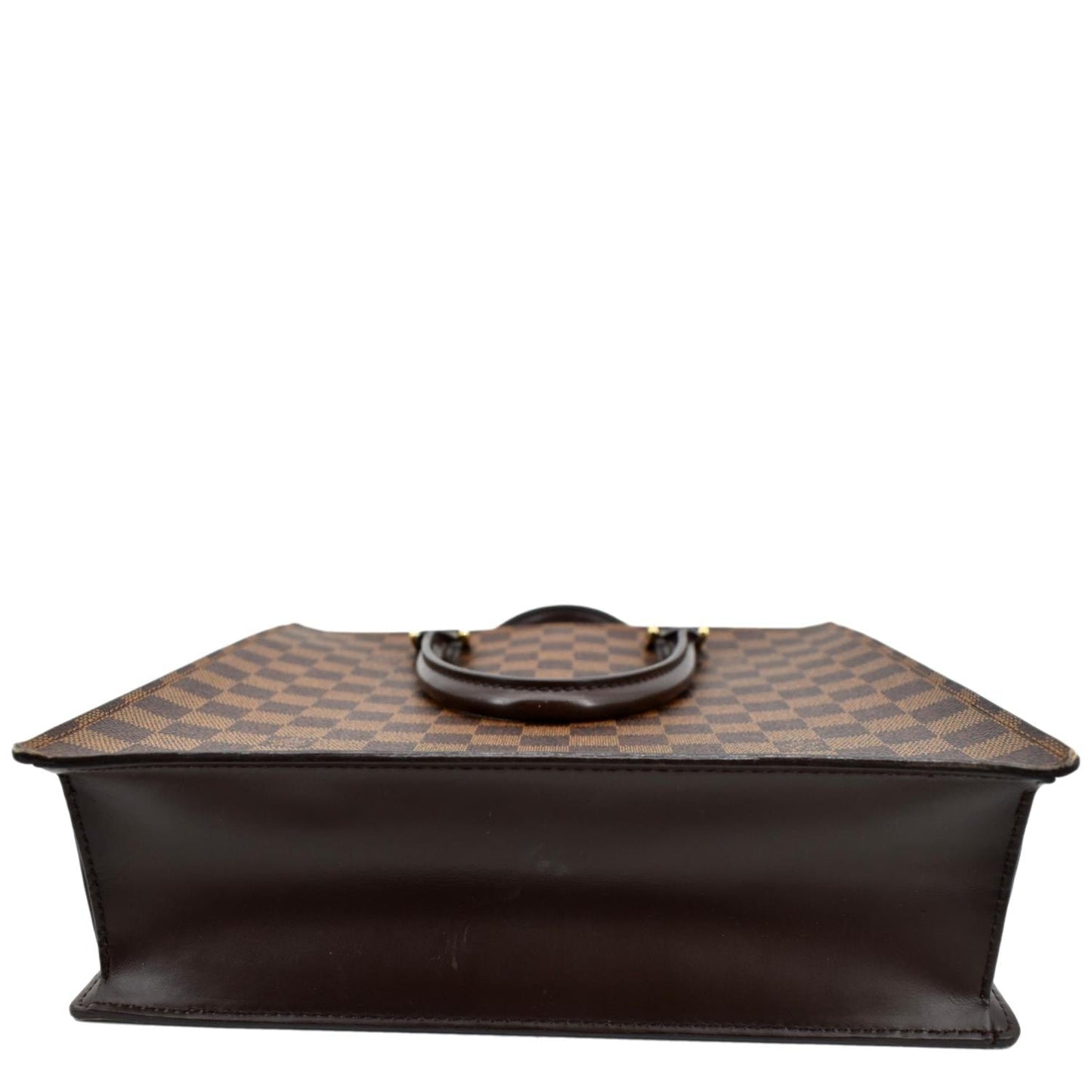 LOUIS VUITTON Sac Plat PM Damier Ebene Tote Bag Brown