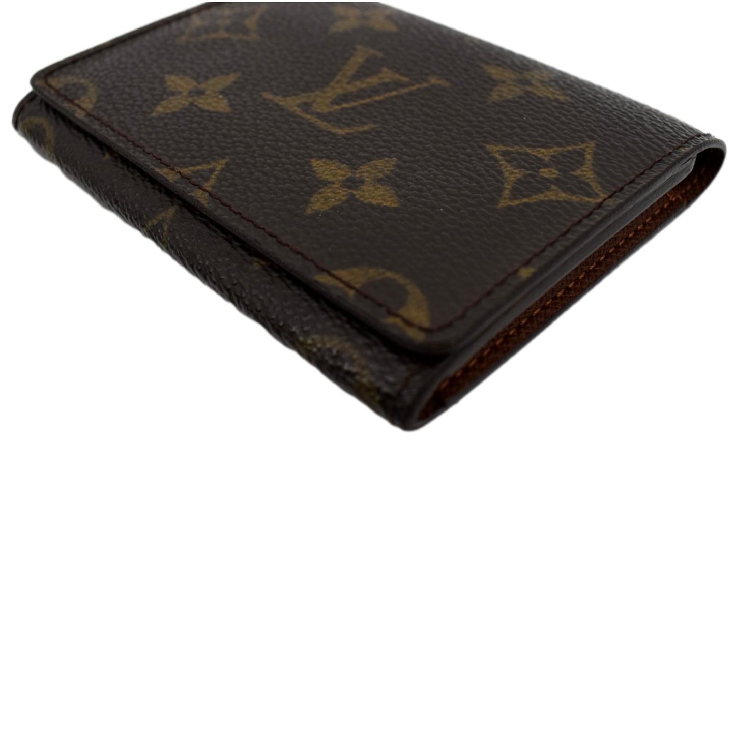 LOUIS VUITTON Monogram Canvas Card Holder Small Wallet Brown